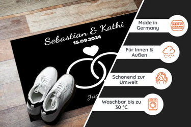 Rings - Personalisierte Fußmatte zur Hochzeit